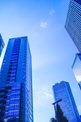 Fototapeta na wymiar 新宿の高層ビル群と青空