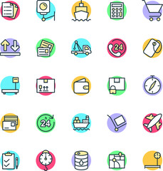 
Logistic Delivery Cool Vector Icons 2
