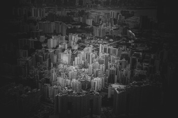 Sky100の展望台から見える香港の街並み