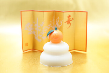 鏡餅のイメージ（年賀状素材）