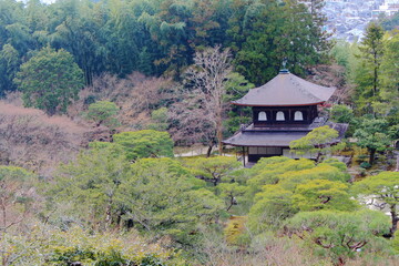 Fototapeta na wymiar 慈照寺 銀閣 銀閣寺 Jishio-ji temple Ginkaku Ginkaku-ji temple