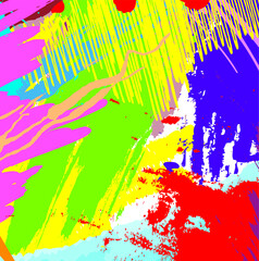 Abstract colourful paint brush and strokes, scribble lines pattern background. creative nice hand drawn and splash colours for your design. Nice tone colours fantasy stripes and grunge