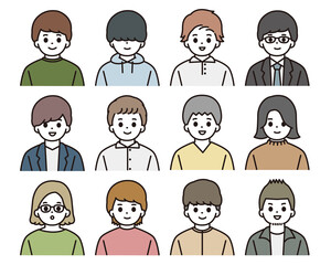 男性 アイコン セット イラスト