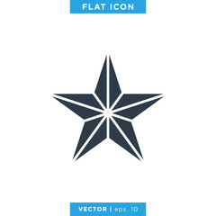 Star Icon Vector Logo Design Template.