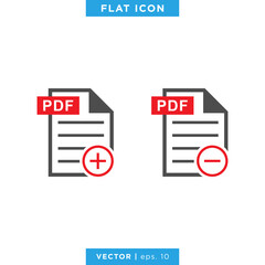 PDF icon vector design template