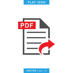 PDF icon vector design template