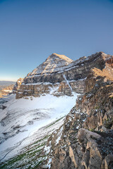 Fototapeta na wymiar Snow on the slopes of Mount Timpanogos, Utah