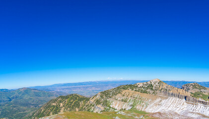 Fototapeta na wymiar Summit of Mount Timpanogos, Utah, USA day light