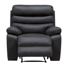 black leather chair opening