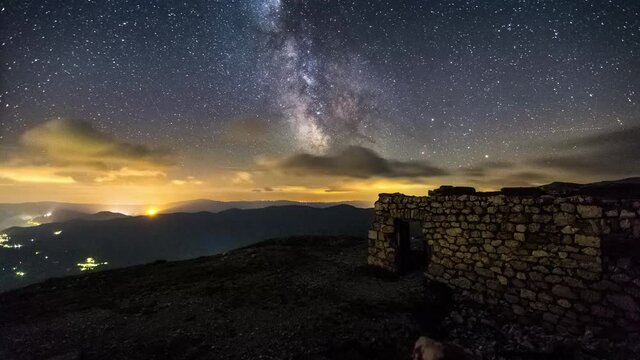 Milkyway moving in Summer on the Mountains in Austria