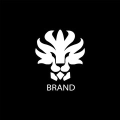 Lion logo - vector illustration  emblem design on white background
