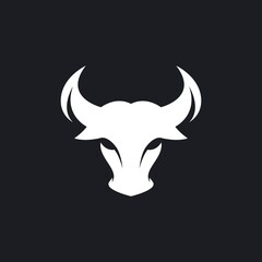 Bull head logo vector icon