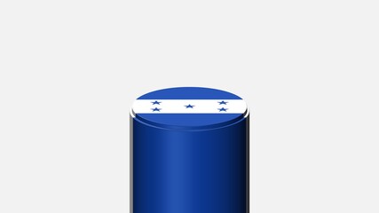 3D CYLINDER SHAPE NATIONAL FLAG : Honduras