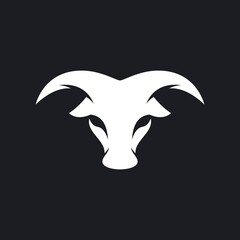 Bull head logo vector icon