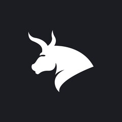 Bull head logo vector icon