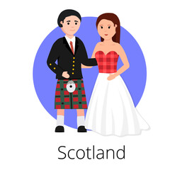 Traditional local wedding couple