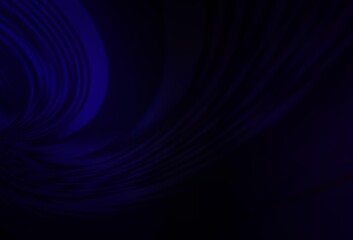 Dark BLUE vector texture with curved lines.