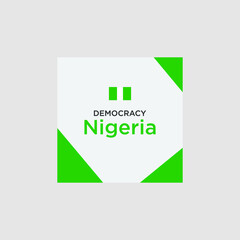 democracy nigeria day vector icon