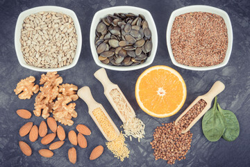 Nutritious products and ingredients containing vitamins for healthy thyroid