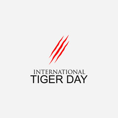 illustratration tiger day vector icon templet