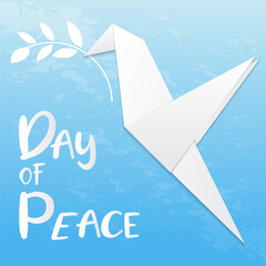pigeon vector image symbolism  for international day of peace .