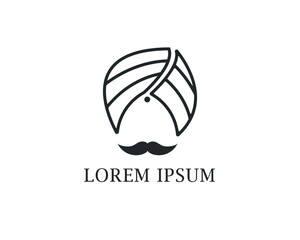 Turkish Hat, Turban logo design. Guru icon template element
