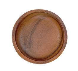 Wooden bowl isolated on white background ,include clipping path