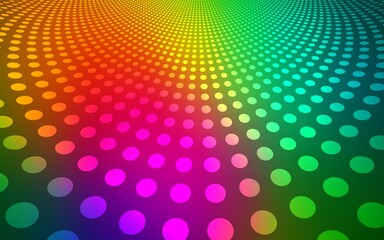 Dark Multicolor vector backdrop with dots.