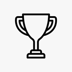Trophy icon designed in a line syle