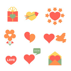 set of heart icon