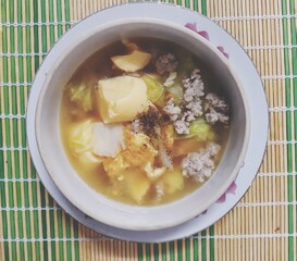 chicken noodle soup with vegetables