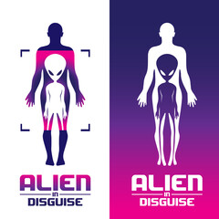 Alien in Disguise concept volume 1 set vector
for commercial use. available in 2 variations