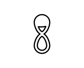 Hourglass line icon