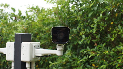 closeup CCTV in the building.