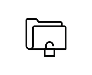 Folder line icon