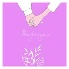 발렌타인데이, 부부의 날, 남과 여, 잡은 두 손