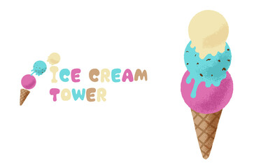 Vector illustration of ice cream