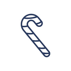 Candy cane thin line icon. Peppermint, stick, cinnamon isolated outline sign. Sweet desserts and lollypop concept. Vector illustration symbol element for web design and apps