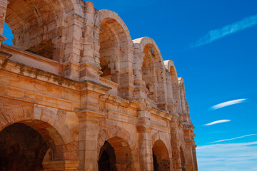 old beautiful amphitheatre in Arles, France