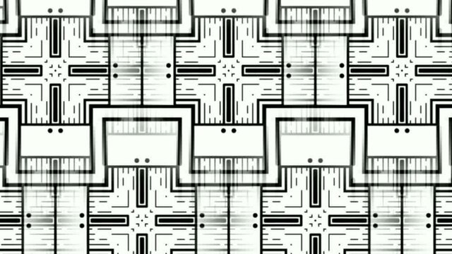 Graphic effect with where the drawing moves vertically.