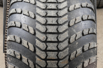 Close-up of black tires for daily driving