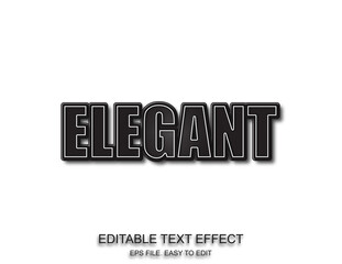 Editable text effect style