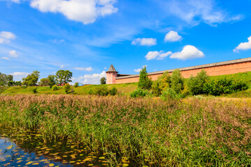 Monastery of Saint Euthymius wall in Suzdal, Russia