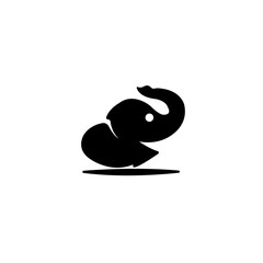 Elephant vector logo design. Creative elephant abstract logo design.