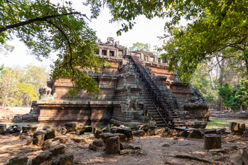 Phimeanakas temple, pyramid temple with stairs at Angkor area, Siem Reap, Cambodia, South east Asia