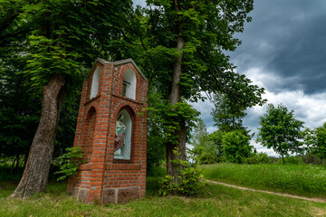 Fototapeta na wymiar old church in the woods