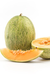 Photograph fresh and delicious cantaloupes