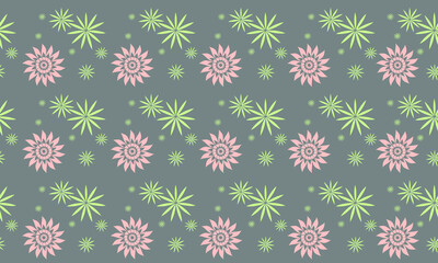 Abstract floral pattern. Bright color print. Seamless vector illustration for wallpaper, textile, fabric, packaging.