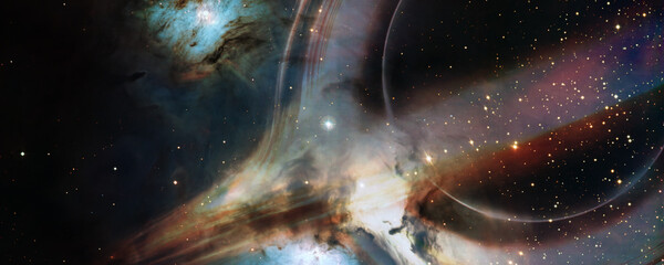 Fototapeta na wymiar Supermassive black hole in the universe. Elements of image furnished by NASA