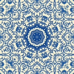 Blue Seamless Repeating Pattern Tile